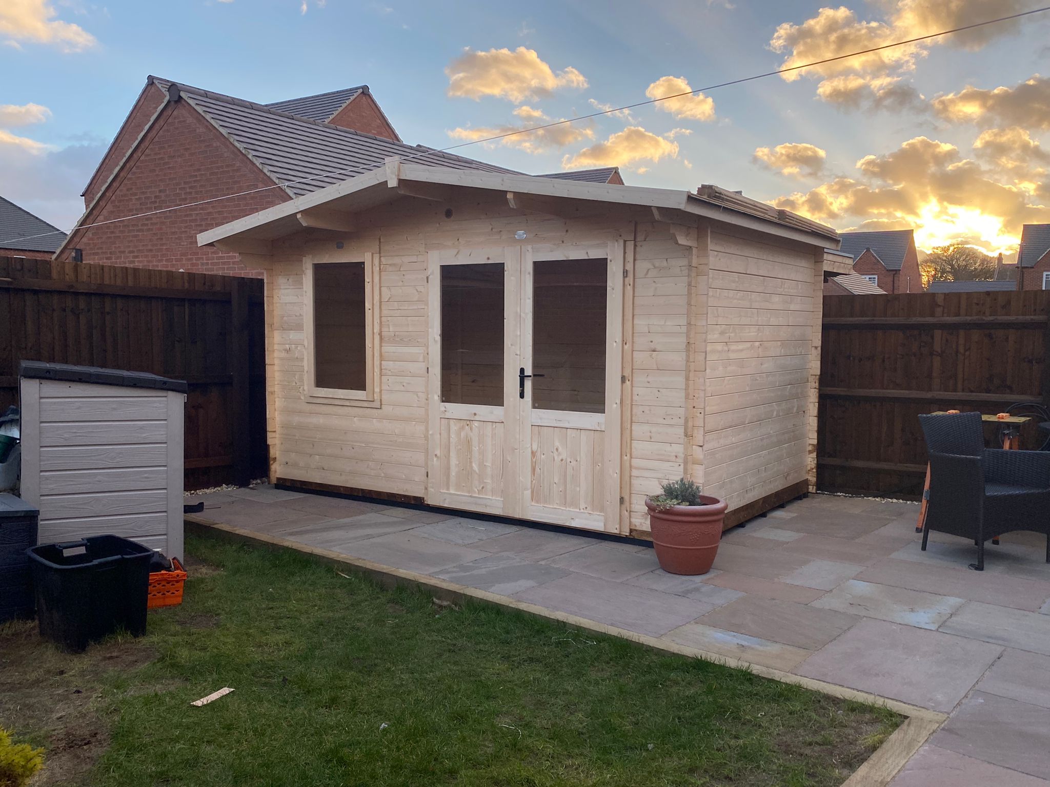 wooden shed