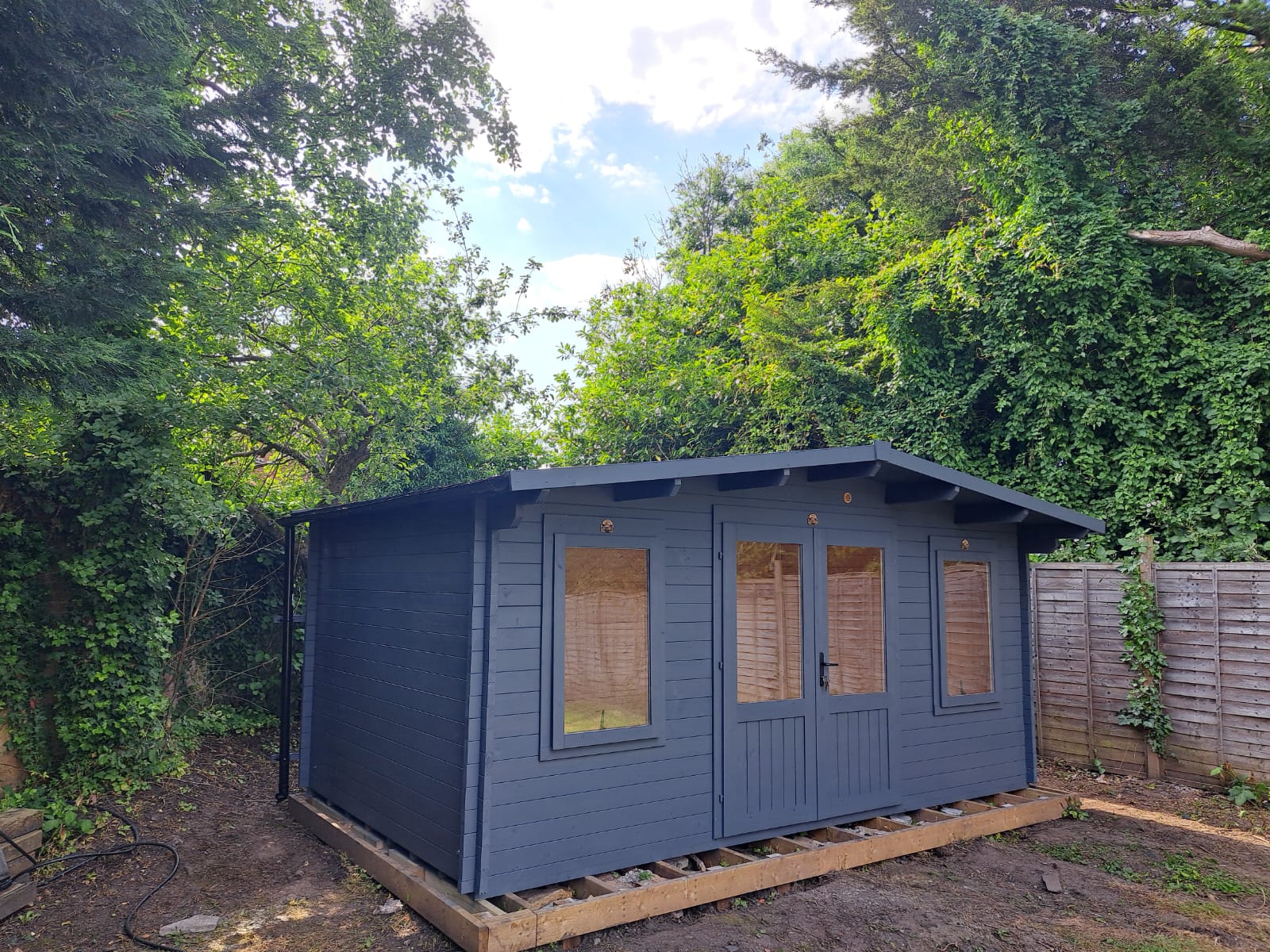 grey wooden building