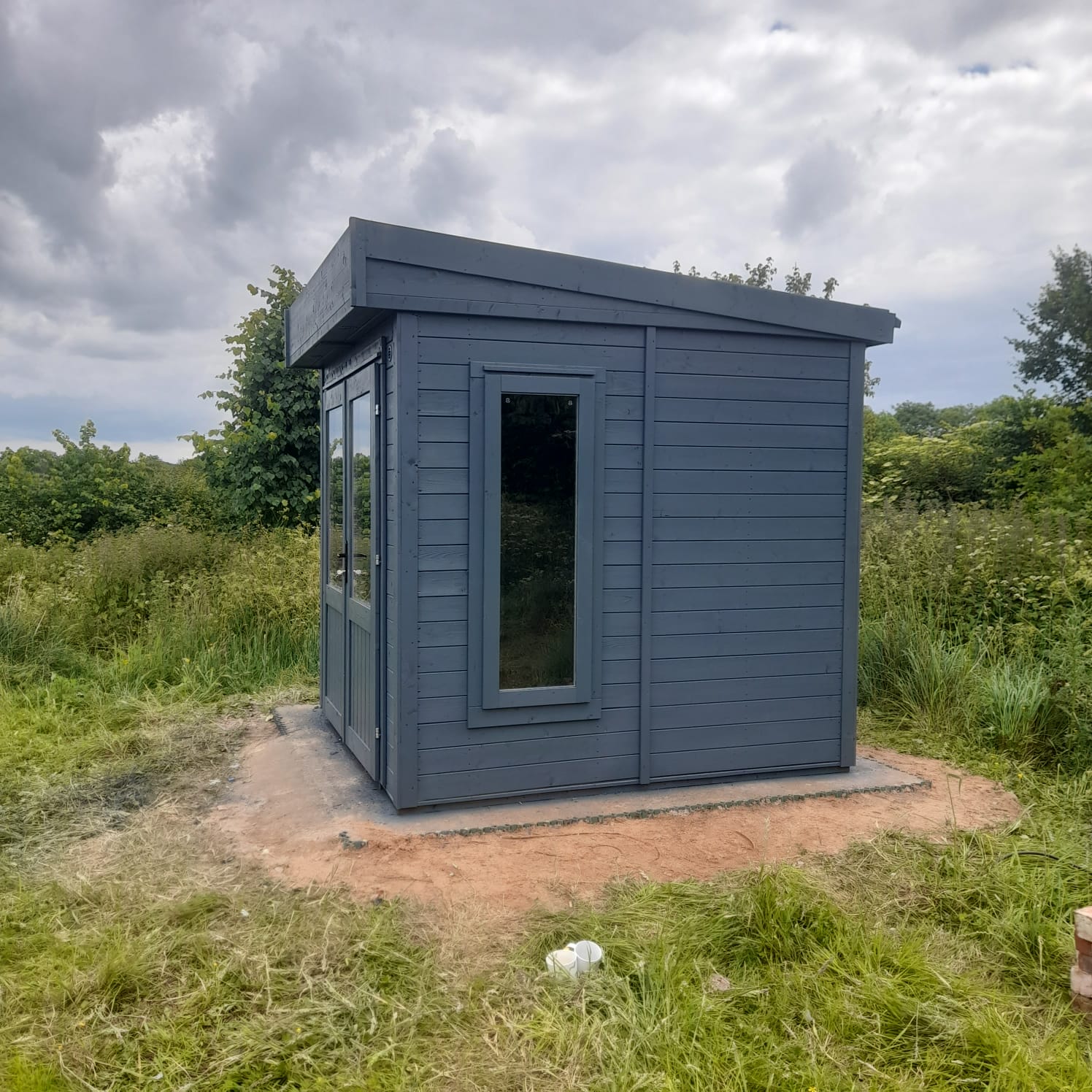 grey wooden building